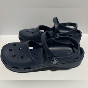 CROCS Kids Navy Dual-Strap Clog Sandals